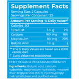 Calcium / Magnesium Butyrate 250 Capsules