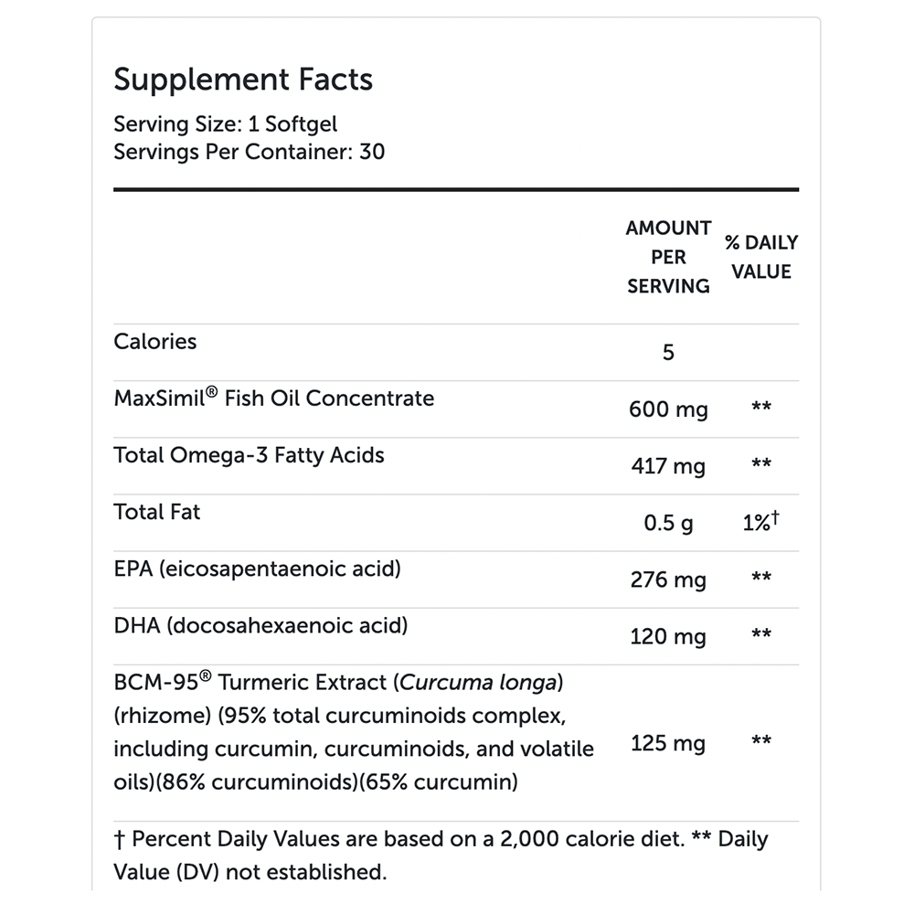 Omega MonoPure® Curcumin EC 30 Softgels – Farmacy.com