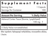 Adrenal Cortex 100 Capsules